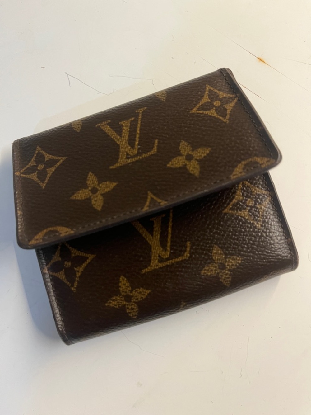 Louis Vuitton Monogram Compact Fold Wallet in Brown and Tan